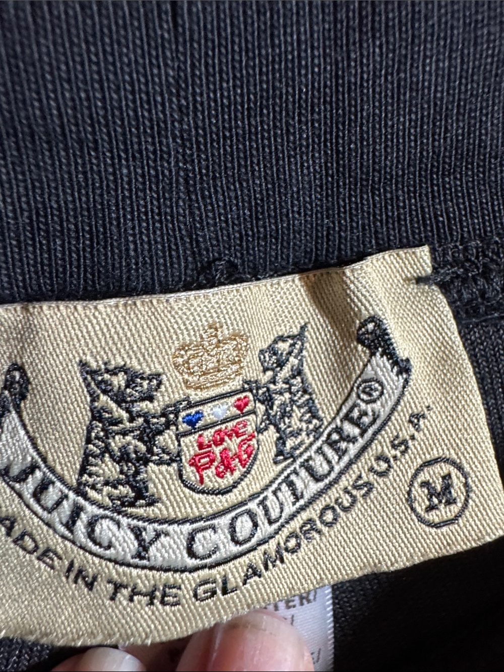 Juicy Couture Black Crop Capris Drawstring Pants Medium - Picture 2 of 4